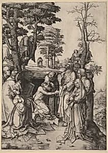 The Raising of Lazarus by Lucas van Leyden