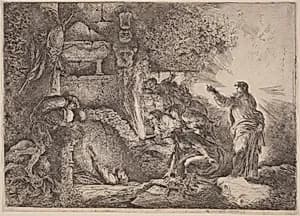 The Resurrection of Lazarus by Giovanni Benedetto Castiglione