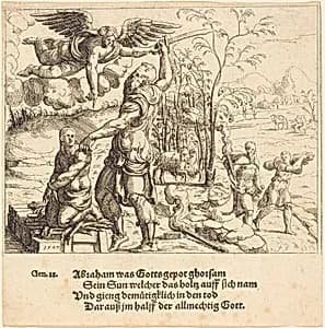 The Sacrifice of Isaac by Augustin Hirschvogel