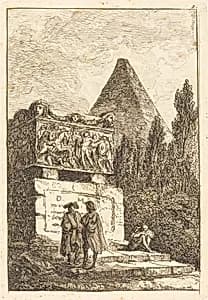 The Sarcophagus by Hubert Robert