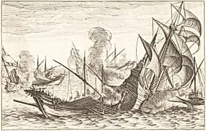 The Second Naval Battle by Jacques Callot