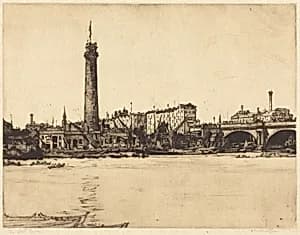 The Shot Tower by Muirhead Bone