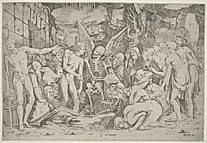 The Skeletons by Marco Dente, after Baccio Bandinelli