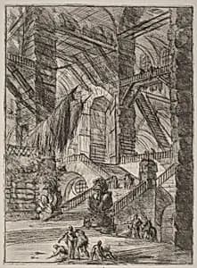 The Staircase with Trophies by Giovanni Battista Piranesi