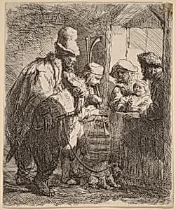 The Strolling Musicians by Rembrandt van Rijn