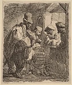 The Strolling Musicians by Rembrandt van Rijn