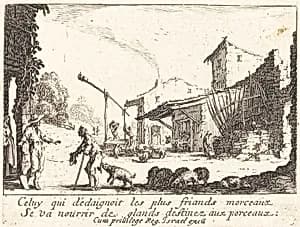 The Swineherd by Jacques Callot