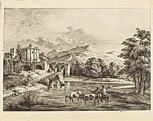 The Temple of Vesta by Jean-Jacques de Boissieu