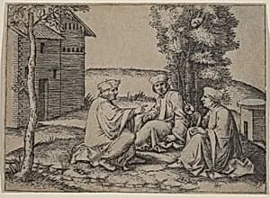 The Three Doctors by Marcantonio Raimondi