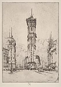 The Times Building by Joseph Pennell