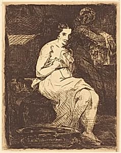 The Toilette (La toilette) by Edouard Manet
