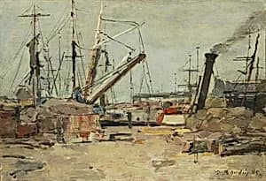 The Trawlers by Eugène Boudin