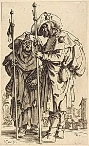 The Two Pilgrims by Jacques Callot