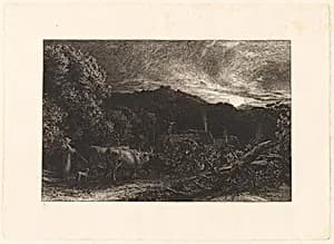 The Weary Ploughman by Samuel Palmer
