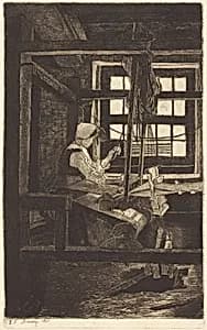 The Weaver (La Tisserande) by François Bonvin