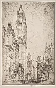 The Woolworth Building by Joseph Pennell