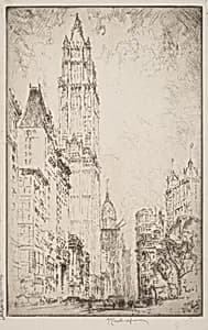 The Woolworth Building by Joseph Pennell
