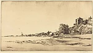 The Ypres Tower, Rye by Sir Muirhead Bone