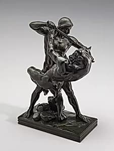 Theseus Fighting the Minotaur by Antoine-Louis Barye