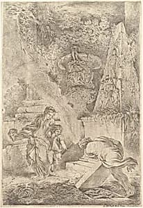 Theseus Finding Aegeus' Arms by Giovanni Benedetto Castiglione