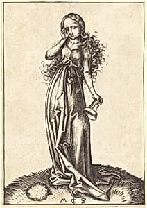 Third Foolish Virgin by Martin Schongauer