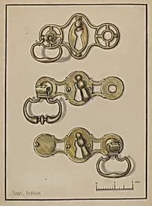 Three Door Handles by Hans Korsch