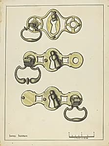 Three Door Handles by Hans Korsch
