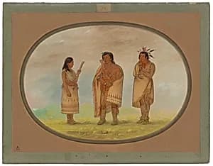 Three Potowotomie Indians by George Catlin