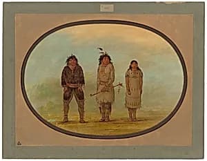 Three Selish Indians by George Catlin