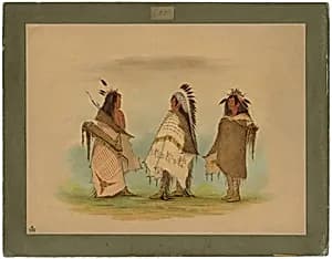 Three Shoshonee Warriors by George Catlin