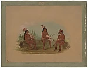 Three Young Chinook Men by George Catlin