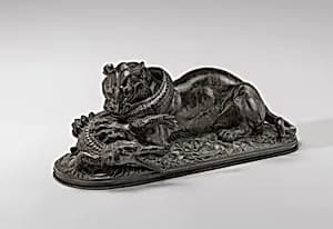Tiger Devouring a Gavial by Antoine-Louis Barye