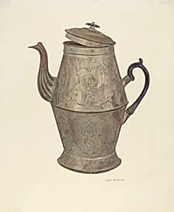 Tin Coffee Pot by Carl Strehlau