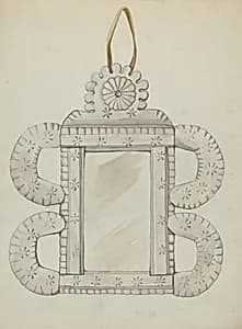Tin Mirror Frame by Majel G. Claflin