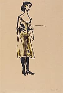Tingeltangel Singer (Tingeltangel-Sangerin) by Emil Nolde