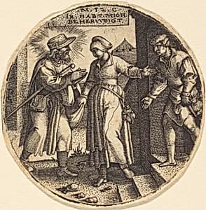 To House the Pilgrims by Georg Pencz