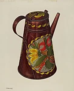 Toleware Coffee Pot