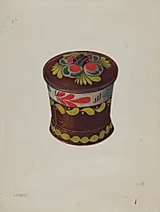 Toleware Sugar Bowl by Charles Henning