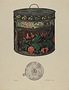 Toleware Tin Cannister by Donald Humphrey