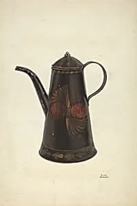 Toleware Tin Teapot by Beverly Chichester