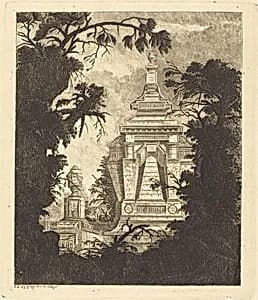 Tomb with Funerary Urn by Jean-Laurent Legeay