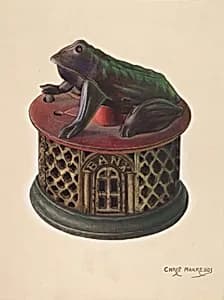 Toy Bank: Frog by Chris Makrenos