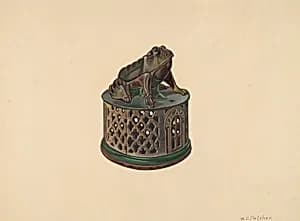Toy Bank: Frog by William O. Fletcher