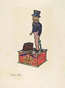 Toy Bank: Uncle Sam by Elmer Weise