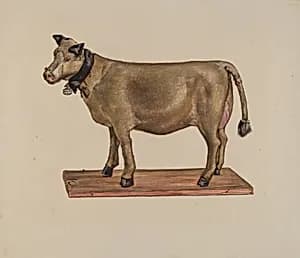 Toy Cow on Stand by James McLellan