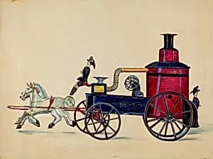 Toy Fire Engine by Mina Lowry
