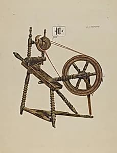 Toy Spinning Wheel by Walter Praefke