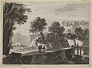 Travelers Approaching a Bridge by Gabriel Perelle