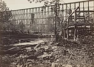 Trestle Bridge at Whiteside by George N. Barnard