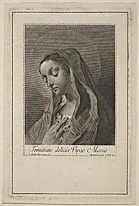 Trinitatis delicia Virgo Maria by Marco Alvise Pitteri after Giovanni Battista Piazzetta